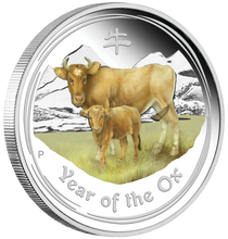 Load image into Gallery viewer, ANDA Perth Money Expo Special 2020 Year of the OX 2oz Silver Proof Color $2 Coin