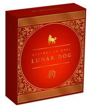 Load image into Gallery viewer, 2018 Australia Opal Series Lunar Year of the Dog 1oz Silver Proof $1 Coin