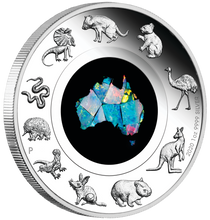 Load image into Gallery viewer, Australian Opal Series 2020 1oz Silver Proof $1 Coin Great Southern Land