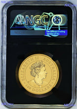 Load image into Gallery viewer, 2022 Australia Bullion 1oz .9999 GOLD Kangaroo NGC MS70 $100 Coin FR Black Core