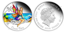 Load image into Gallery viewer, AUSTRALIA Perth 2016 Ocean Fairy colorized 50c Silver Proof 1/2 oz coin Tuvalu