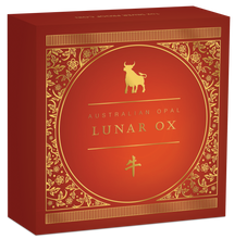 Load image into Gallery viewer, 2021 Australia Opal Series Lunar Year of the OX 1oz Silver Proof $1 Coin