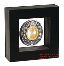 Load image into Gallery viewer, 2021 Hourglass 2oz Silver Antiqued Coin NGC MS 69 ER