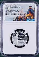 Load image into Gallery viewer, 2021 S NGC SILVER PROOF Washington Crossing Delaware Quarter PF70 Ultra Cameo ER