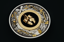 Load image into Gallery viewer, 2022 CHRISTMAS $2 2oz Silver Antiqued Coin w/ 24k gold-plated Jingle Bell Insert