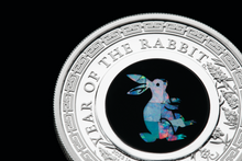 Load image into Gallery viewer, 2023 Australia Opal Series Lunar Year of the RABBIT 1oz Silver Proof $1 Coin