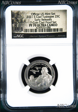 Load image into Gallery viewer, 2021 US Mint Proof 7-Coin-SET Dime Half Penny Nickel Quarter Dollar NGC PF70 ER
