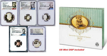 Load image into Gallery viewer, 2021 US Mint BIRTH SET 5-Coin-Set Dime Half Penny Nickel Quarter NGC PF69 UC FR