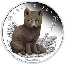 Load image into Gallery viewer, 2017 Polar Babies Arctic Fox Tuvalu 1/2oz Silver Proof 50c Half Dollar Coin