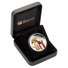 Load image into Gallery viewer, 2018 Tuvalu BABY DOG 1/2 oz Silver Proof 50c Coin Lunar Year Colorized