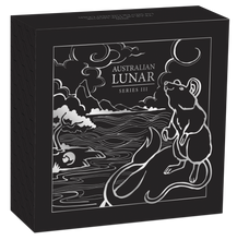 Load image into Gallery viewer, 2020 Australia Lunar Year of the MOUSE GILDED 1oz SIlver $1 Coin w/ OGP/BOX Gilt