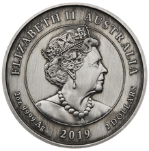 Load image into Gallery viewer, 2019 Queen Victoria 200th Anniversary 2oz Silver Antiqued Cameo Coin NGC MS70 ER