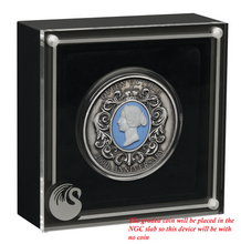 Load image into Gallery viewer, 2019 Queen Victoria 200th Anniversary 2oz Silver Antiqued Cameo Coin NGC MS70 ER