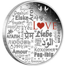 Load image into Gallery viewer, 2016 Perth Mint Language of Love 2 OZ $2 two dollar SILVER PROOF COIN TUVALU