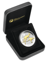 Load image into Gallery viewer, Australian Gilt Gilded 2018 Kangaroo Proof Silver 1 oz Dollar $1 Coin Australia