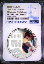 Load image into Gallery viewer, 2019 Gone With The Wind 80th Anniversary Proof $1 1oz Silver COIN NGC PF 70 FR