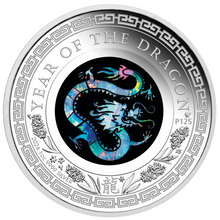 Load image into Gallery viewer, 2024 Australia Opal Series Lunar Year of the Dragon 1oz Silver Proof $1 Coin