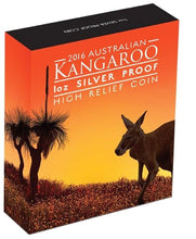 Load image into Gallery viewer, 2016 P Australia HIGH RELIEF 1oz Silver Kangaroo $1 Coin NGC PF70 UC ER + OGP