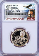 Load image into Gallery viewer, 2020 S Proof Native American NGC PF70 $1 Anti-Discrimination from coin SilverSet