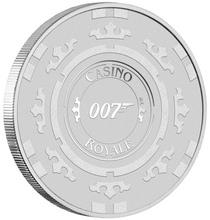 Load image into Gallery viewer, JAMES BOND CASINO ROYALE CASINO CHIP 2023 1oz SILVER $1 Coin in Mint Capsule