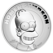 Load image into Gallery viewer, 2021 HOMER SIMPSON 2oz .9999 SILVER PROOF HIGH RELIEF $2 COIN 2000 Mintage ONLY