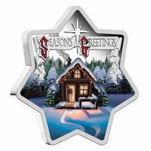 Load image into Gallery viewer, Christmas Tree 2017 1oz Australia Star Shaped 1oz Silver Proof $1 Coin