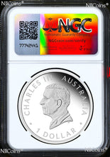 Load image into Gallery viewer, 2024 KING CHARLES III OBVERSE 1st ISSUE KANGAROO 1oz SILVER PROOF NGC PF70 ER