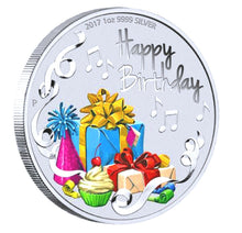Load image into Gallery viewer, 2017 Australia Happy Birthday 1oz $1 Silver dollar Coin Colorized