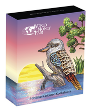 Load image into Gallery viewer, 2019 P Berlin Show Australia COLORED Kookaburra Silver NGC MS 70 1oz $1 Coin ER