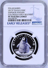 Load image into Gallery viewer, 5-coin-set 2017 PROOF Silver Polar Babies Bear Fox PENGUIN Seal Otta NGC PF70 ER