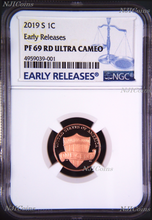 Load image into Gallery viewer, 2019 S Proof LINCOLN CENT Shield Penny NGC PF69 ULTRA CAMEO RD ER