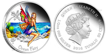 Load image into Gallery viewer, AUSTRALIA Perth 2016 Ocean Fairy colorized 50c Silver Proof 1/2 oz coin Tuvalu