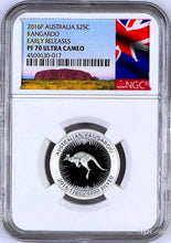 Load image into Gallery viewer, PROOF 2016 Australia Red Kangaroo Silver 1/4 oz coin NGC PF 70 ER NEW Label +OGP
