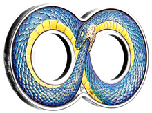 Load image into Gallery viewer, 2022 OUROBOROS 2oz $2 Silver Antiqued Colored Coin Australia