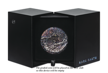 Load image into Gallery viewer, Rare Earth 2018 5oz Silver High Relief Patina golden diamond $8 Coin NGC MS69 FR