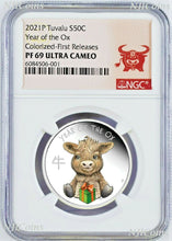 Load image into Gallery viewer, 2021 PROOF Silver Lunar Year of the OX Baby NGC PF 69 1/2oz Coin 1st Releases