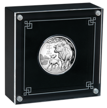 Load image into Gallery viewer, AUSTRALIAN 2021 Lunar Year of the OX 1oz $1 Silver HIGH RELIEF COIN Series3