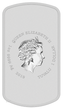 Load image into Gallery viewer, 2019 The Simpsons Duff Beer Simpson 1oz $1 Silver 99.99% Proof Can Coin