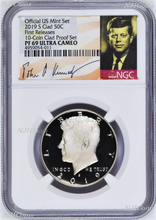 Load image into Gallery viewer, 2019 S Proof Kennedy Half Dollar 50c NGC PF69 Ultra CAMEO First Releases