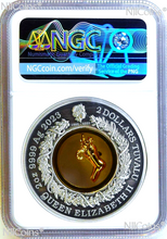 Load image into Gallery viewer, 2023 Night Before Christmas 2oz Silver + gilt Stocking Insert Antiqued Coin MS70