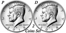 Load image into Gallery viewer, 2018 Kennedy Half Dollars 2 coins set P + D Clad President 50¢ coin US Mint