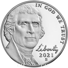 Load image into Gallery viewer, 4x 2021 S Proof Jefferson Nickel 5c Gem Deep Cameo from US Mint Set