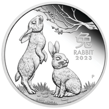 Load image into Gallery viewer, 2023 Australia PROOF Lunar Year of the Rabbit 1/2oz Silver Half Dollar Coin S-3