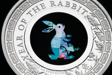 Load image into Gallery viewer, 2023 Australia Opal Series Lunar Year of the RABBIT 1oz Silver Proof $1 Coin