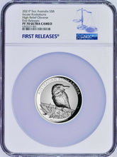 Load image into Gallery viewer, 2021 First Incused Proof HIGH RELIEF 5oz Silver Kookaburra $8 Coin NGC PF70 FR
