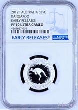Load image into Gallery viewer, 2017 Australia Red Kangaroo Silver Proof 4 Coin Set NGC PF 70 1 1/2 1/4 1/10 oz