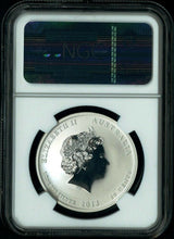 Load image into Gallery viewer, 2013 P AUSTRALIA Lunar YEAR of SNAKE 1/2 oz pure Silver Coin NGC MS70 red label