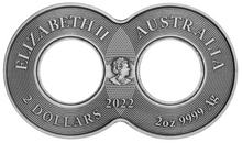 Load image into Gallery viewer, 2022 OUROBOROS 2oz $2 Silver Antiqued Colored Coin Australia