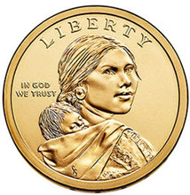 Load image into Gallery viewer, 2 coins set 2017 P D Native American contributions of Sequoyah Dollar $1