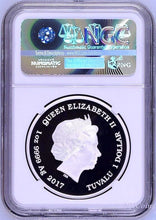 Load image into Gallery viewer, 2017 P Tuvalu 1 Oz Silver Good Fortune ROOSTER Wealth Wisdom 2 Coin Set NGC PF70